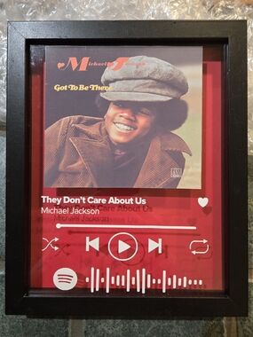 Michael Jackson 'Got To Be There' Framed Art Print - Red & Black